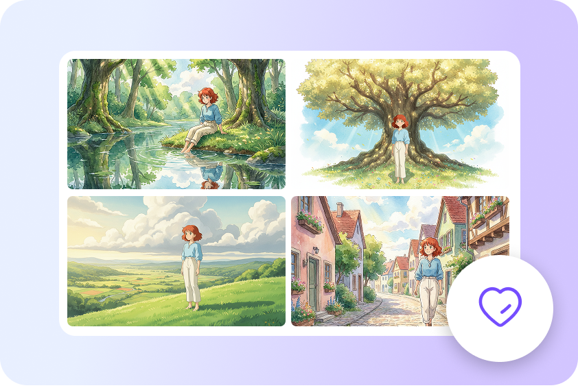 Consistent AI girl character across images