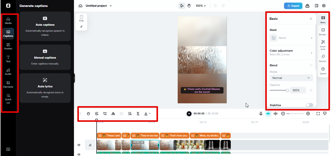 Video-Editor in Pippit