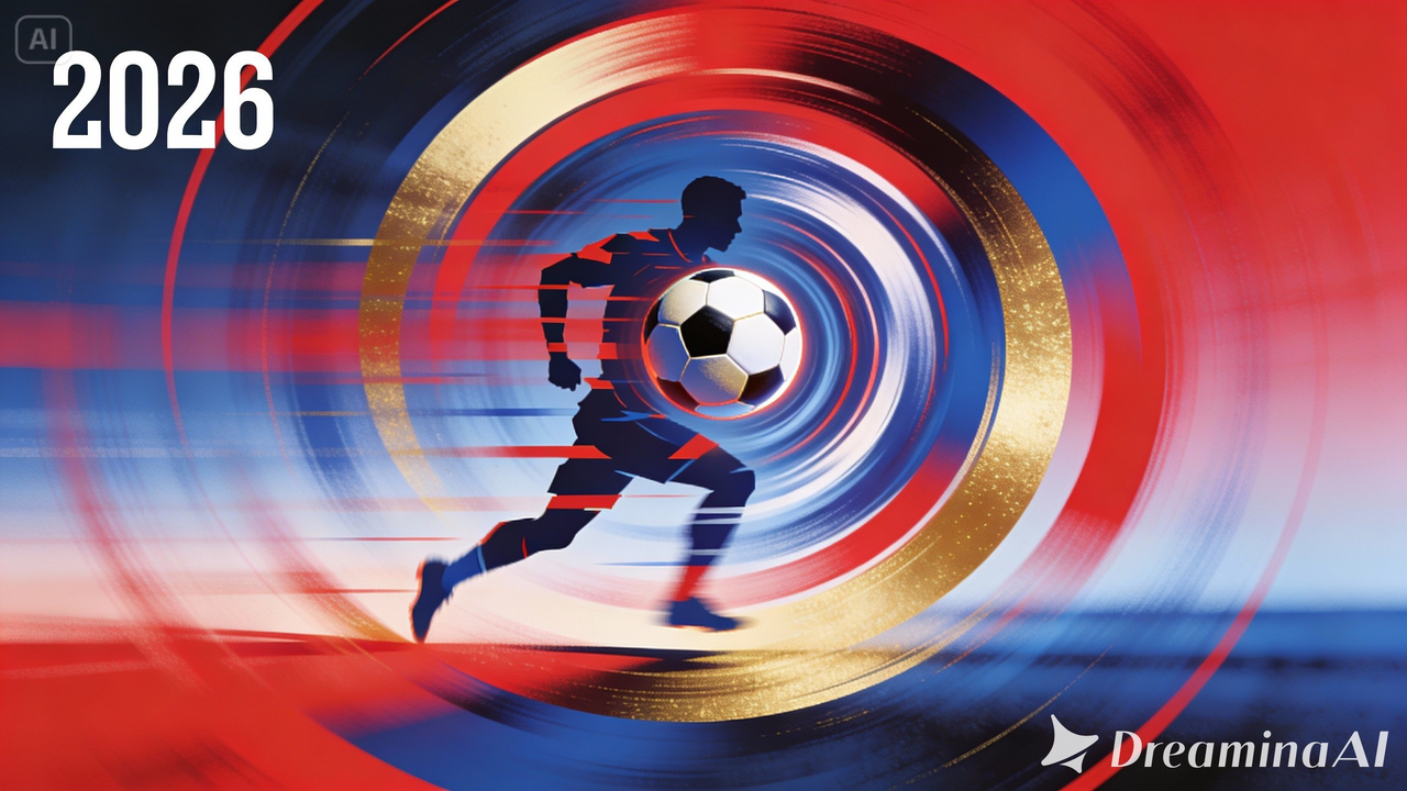 Abstract football in motion