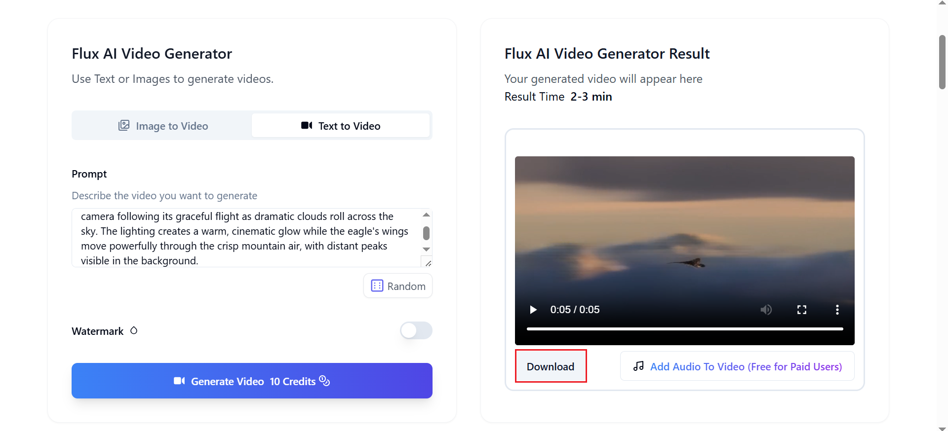 Scarica il tuo video