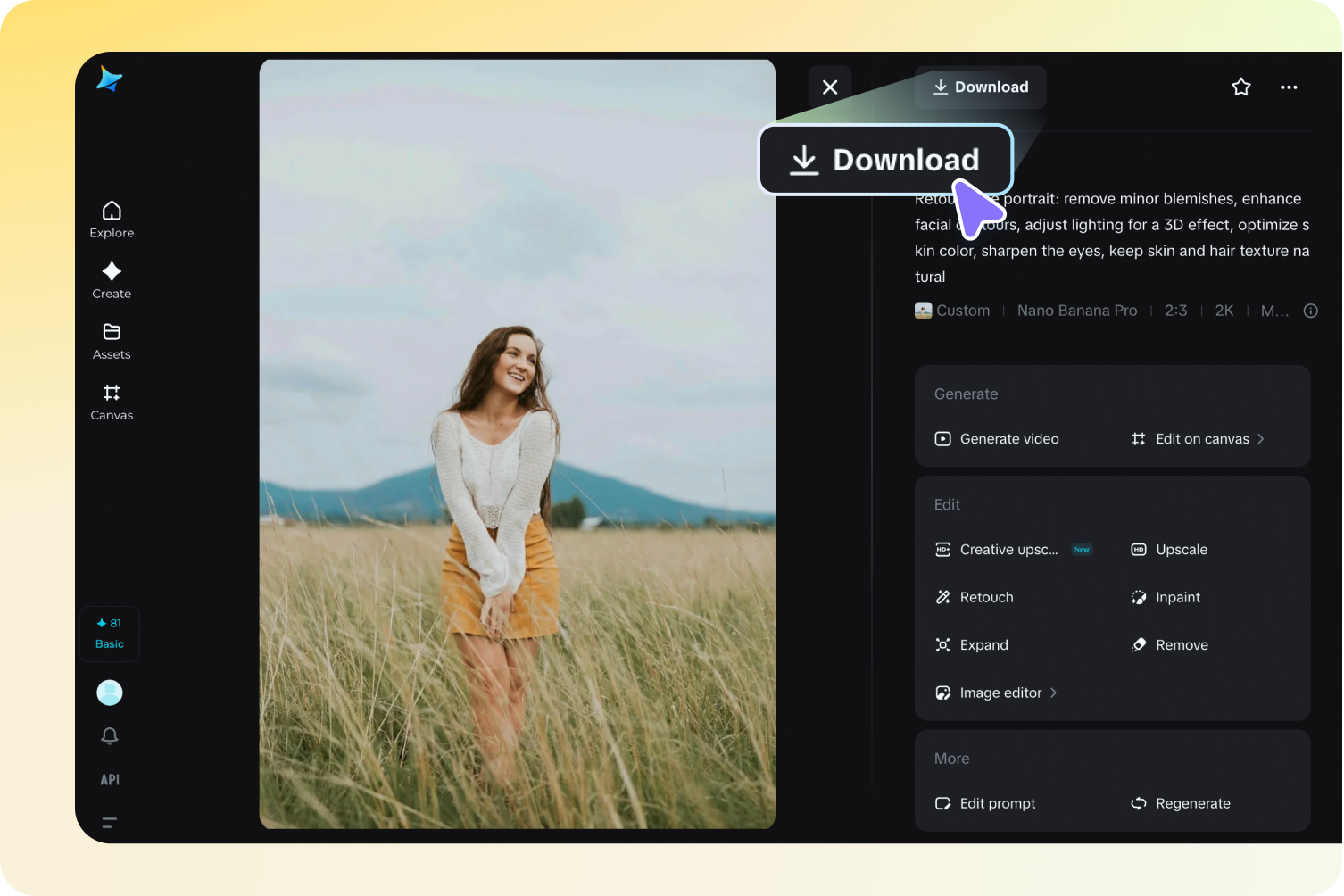 Download your enhanced photos