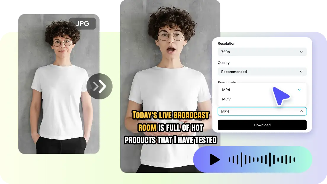 Turn photos into lip sync videos