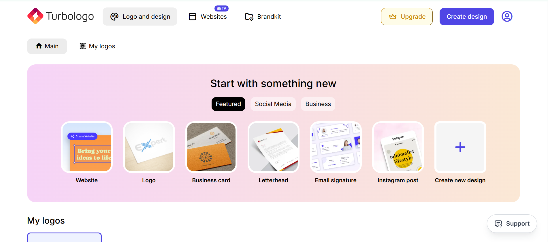 Turbologo - a free tool to get Thanksgiving logos for free