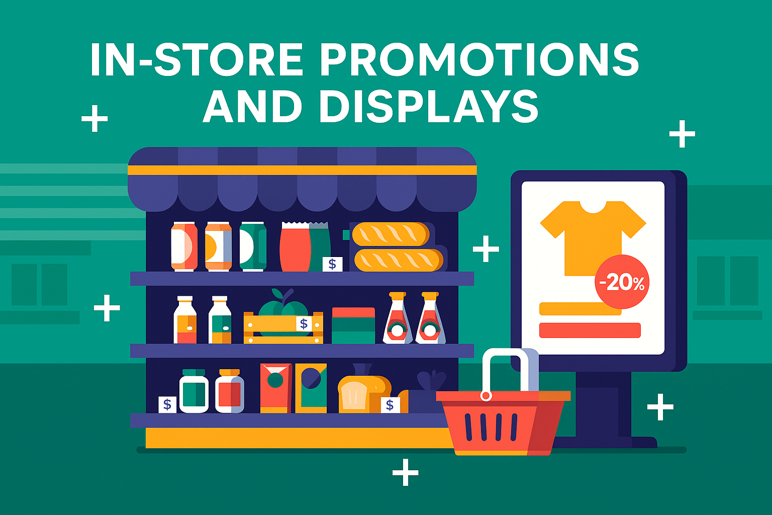 Mga promosyon at display sa tindahan