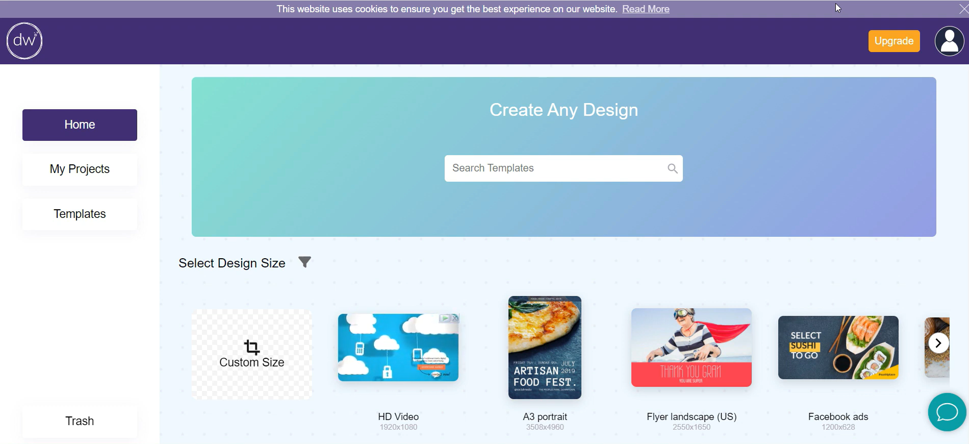 Design Wizard interface