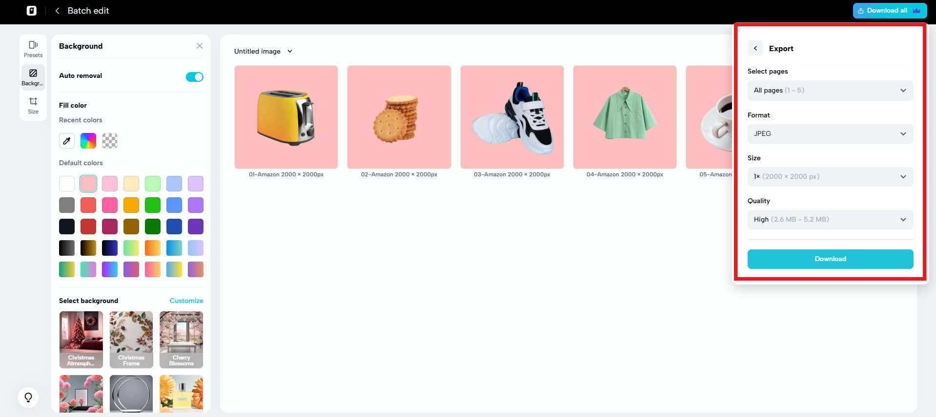 Download the product images