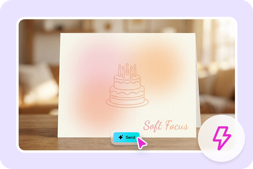 Custom card design created instantly with CapCut free card generator