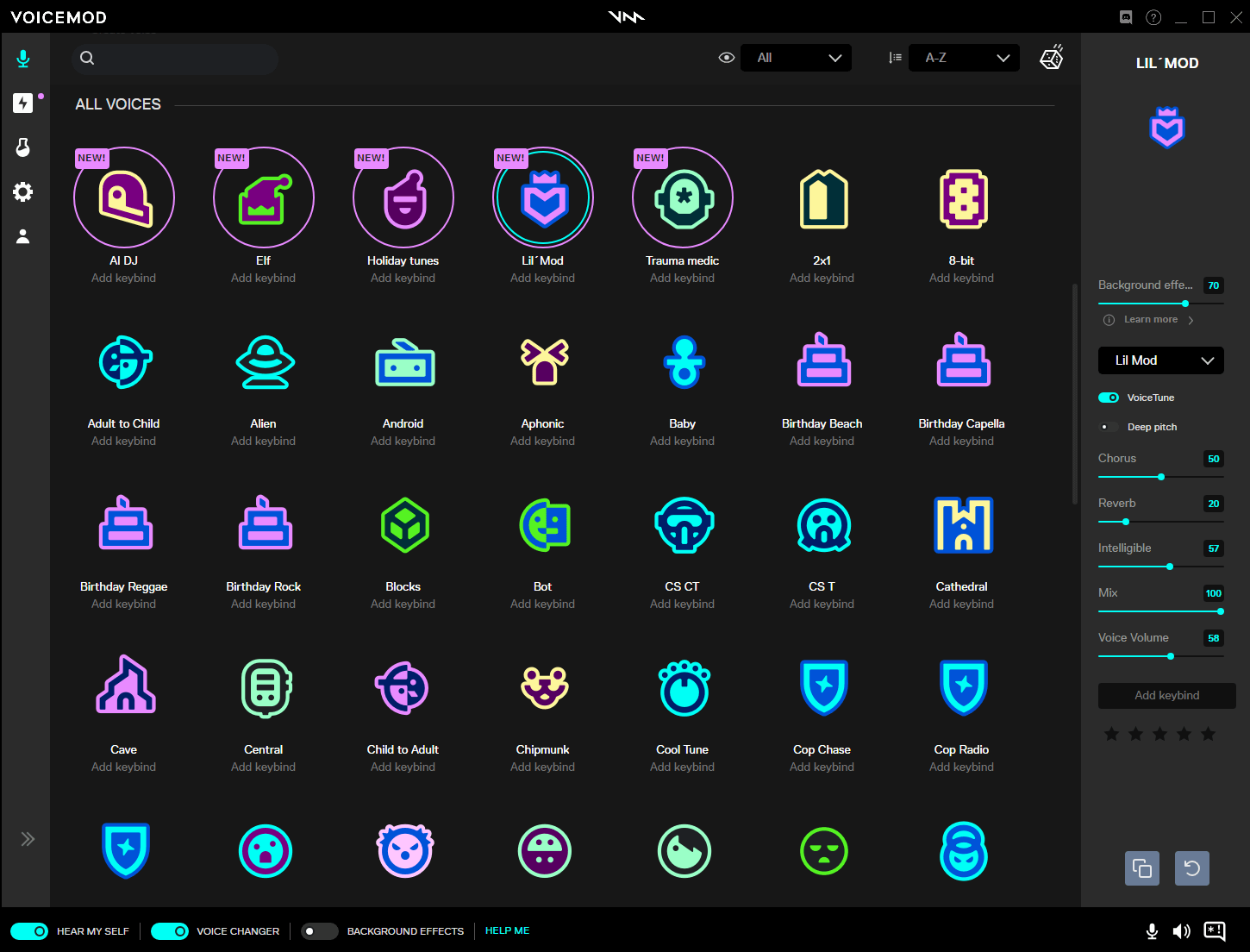 Voicemod interface