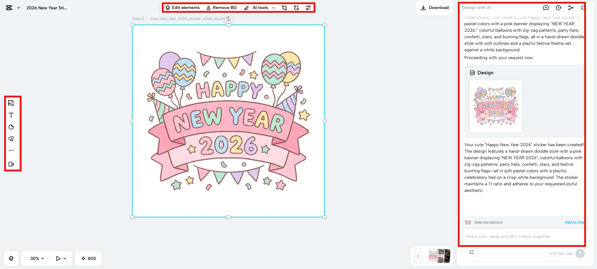 Generate and refine the design