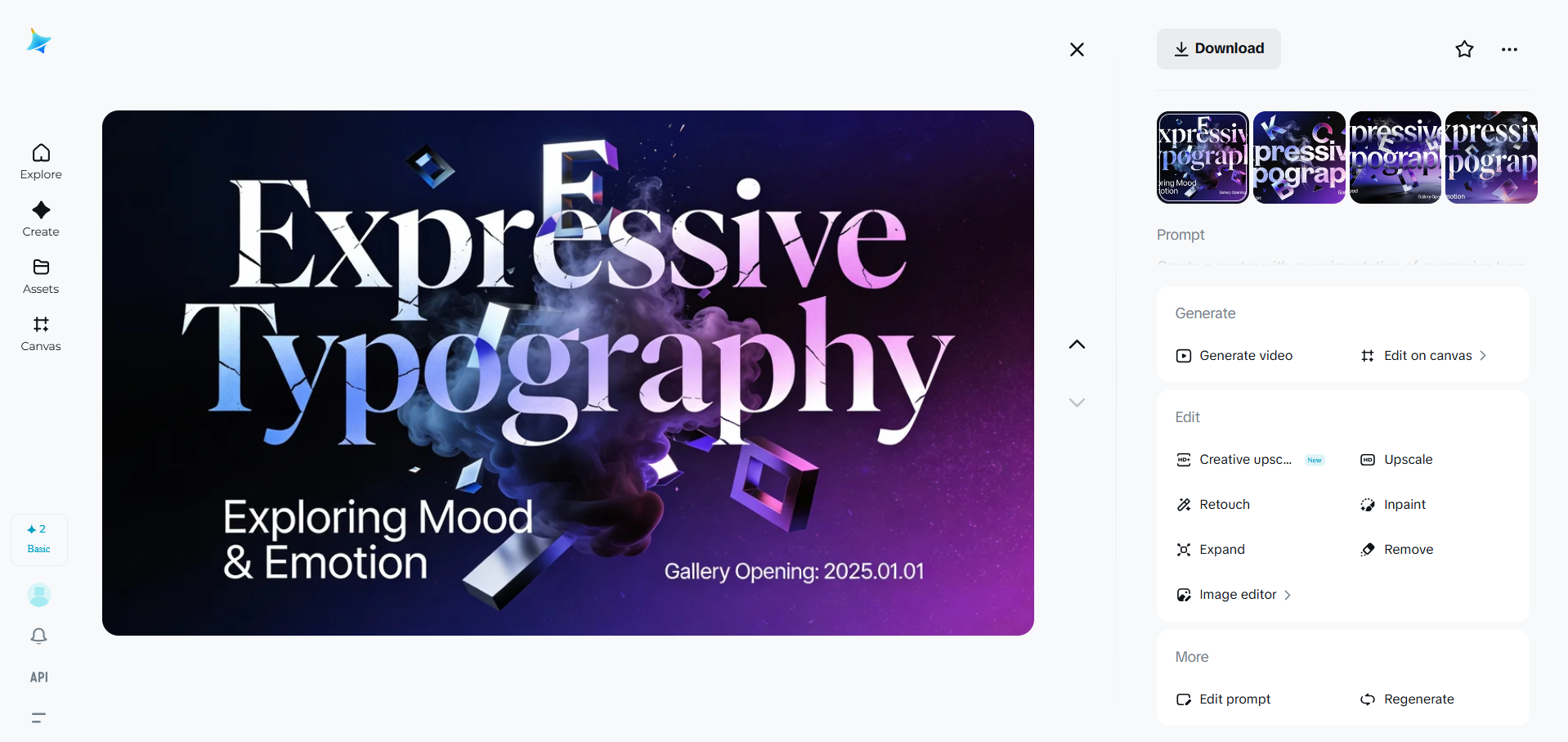 โปสเตอร์ที่มีการทดลองการพิมพ์ที่แสดงออก