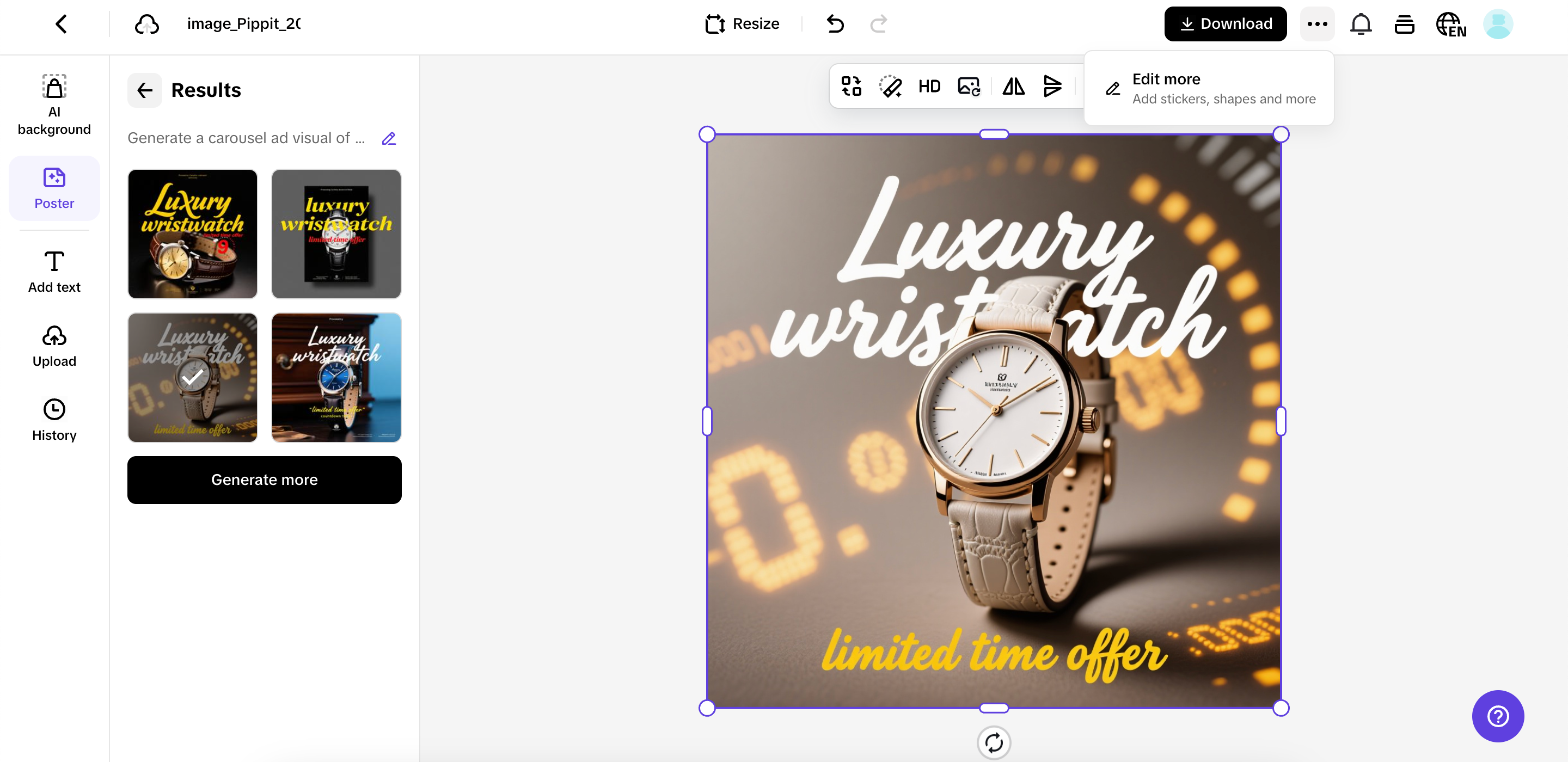 Personalizar e editar