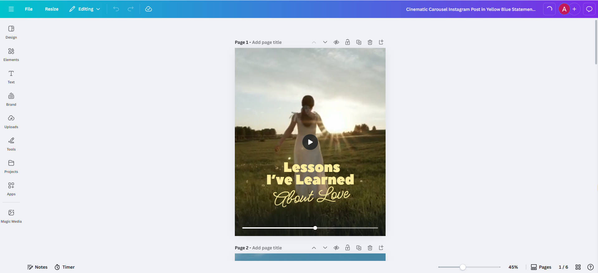 Canva story generator