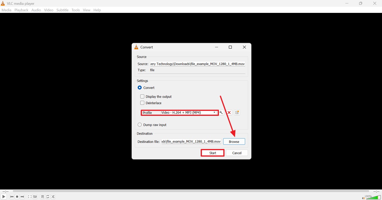 comece a converter para mp4