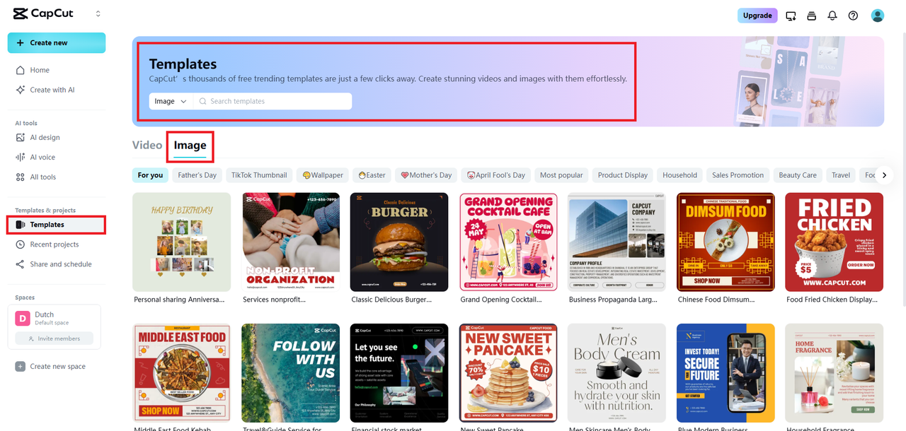 Akses bahagian templat