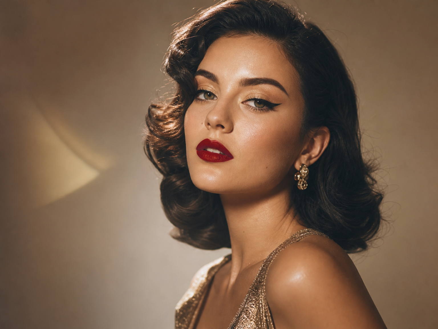 Goldener Retro-Glamour