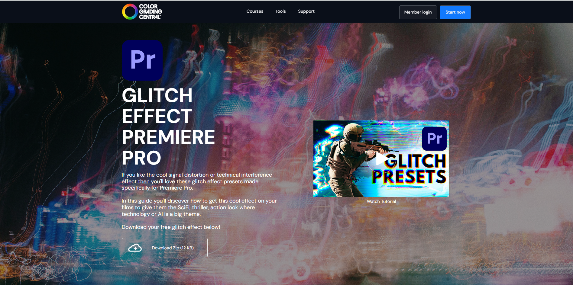 Interface of Color Grading Panel - a free resource for glitch transition in Premiere Pro