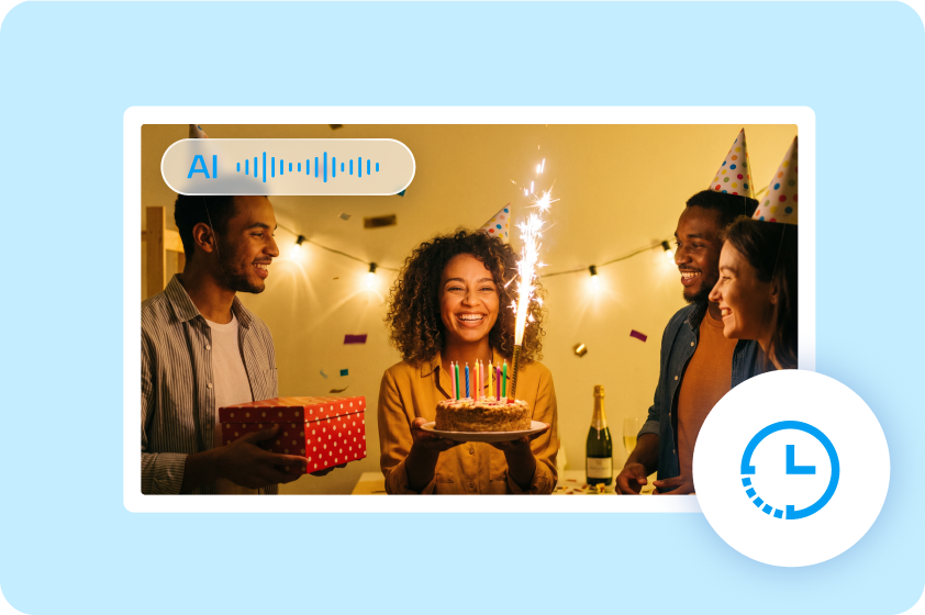 数分で共有可能なビデオをカスタマイズ