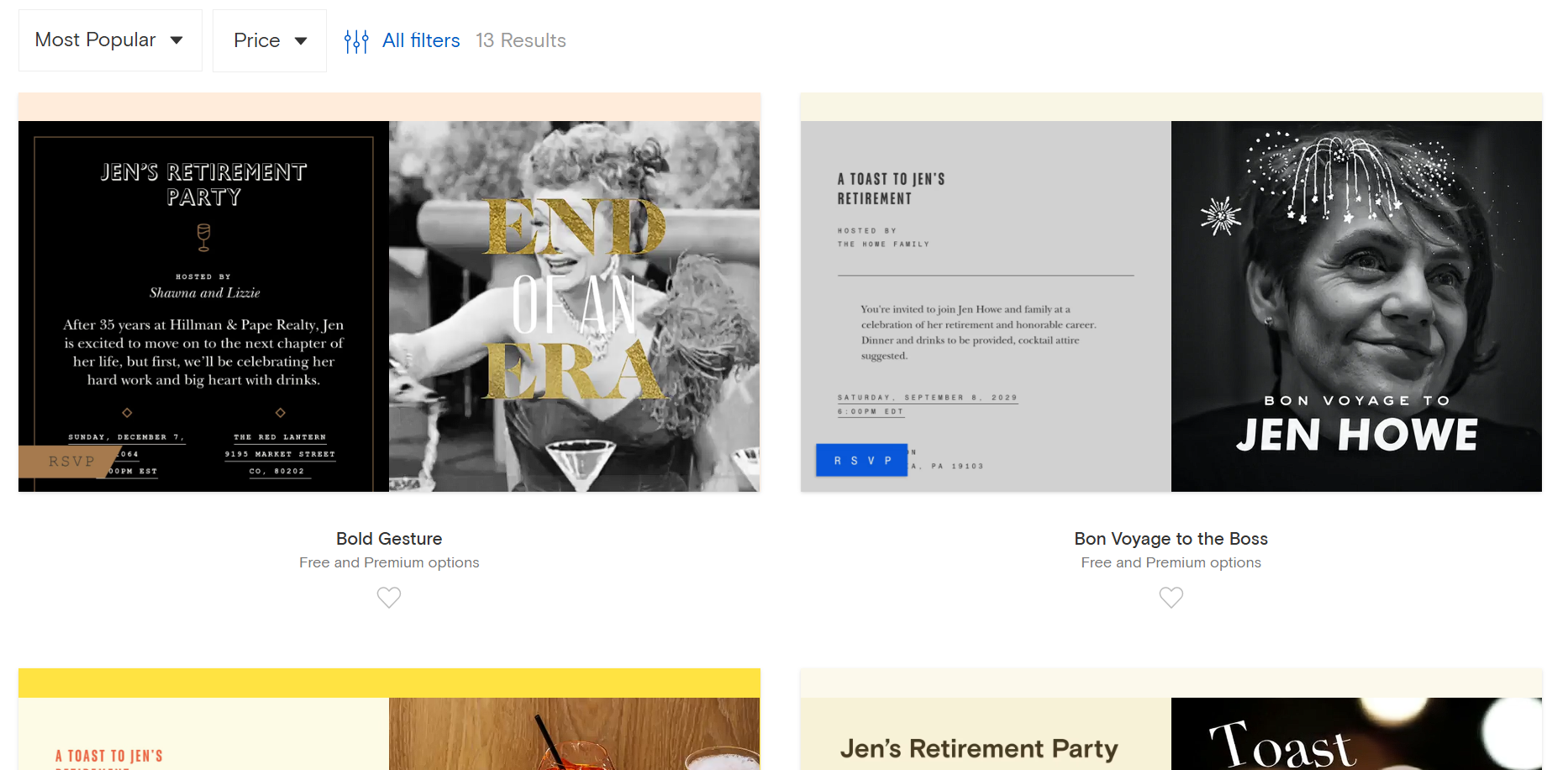 Retirement invitation card online free