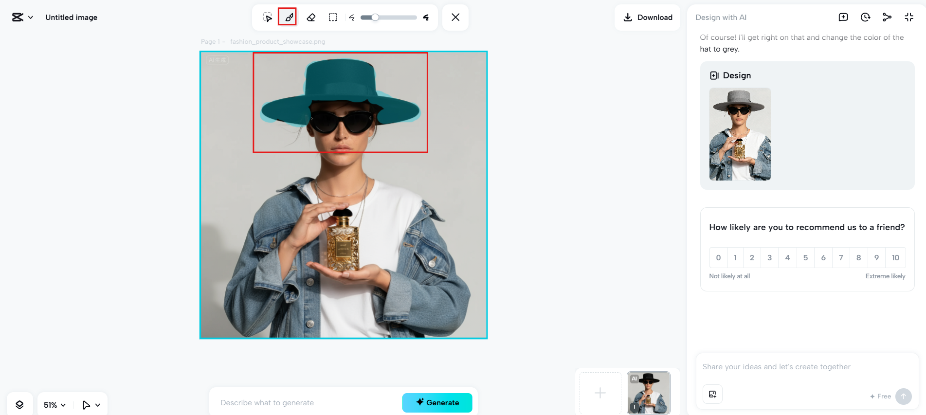 Brush the area to replace