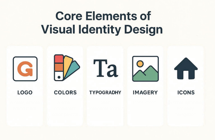 mga pangunahing elemento ng visual na identidad