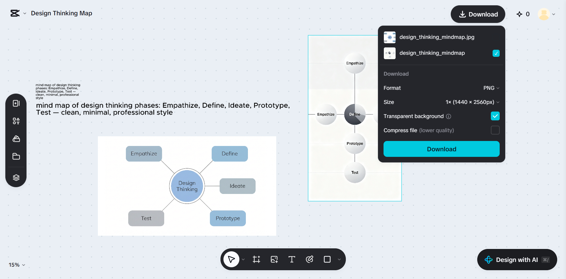 Downloading the mind map