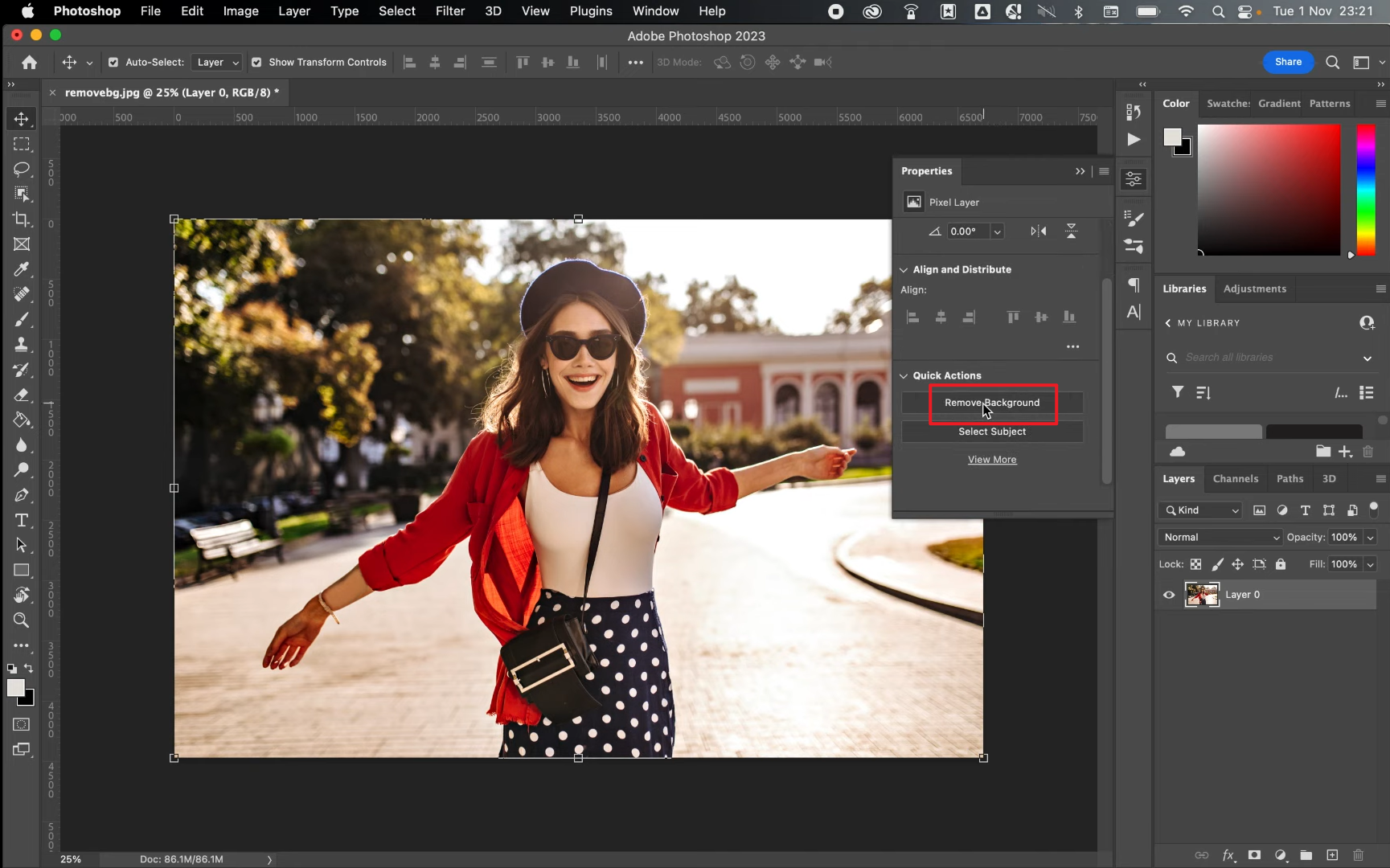 Photoshop background removal