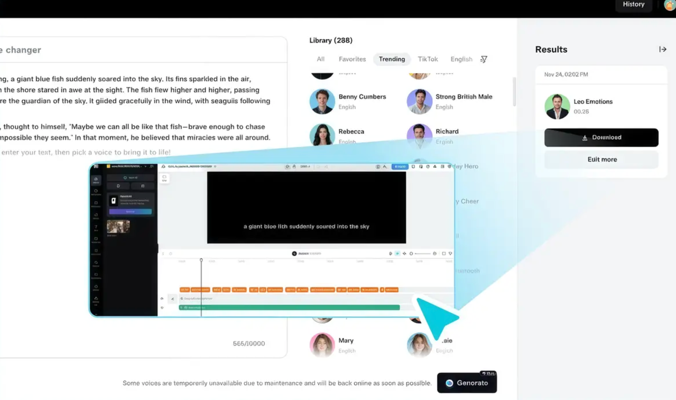 Download or Edit Your Voice Over