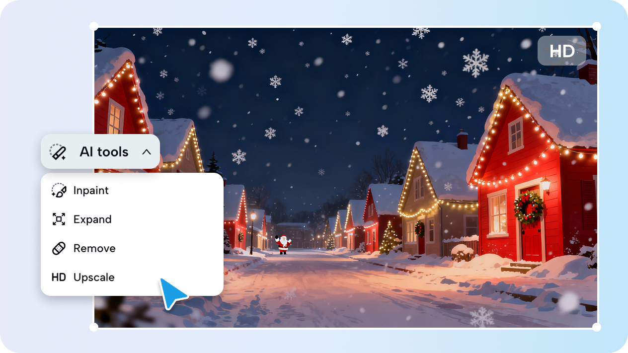 Edit Christmas desktop background using CapCut's rich tools