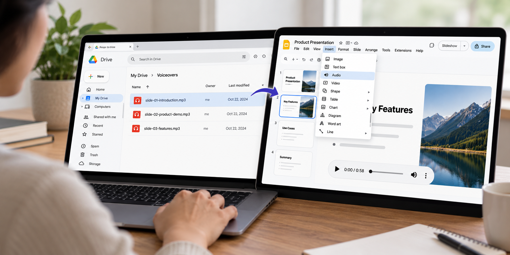 ¿Puedes agregar una voz en off a Google Slides?