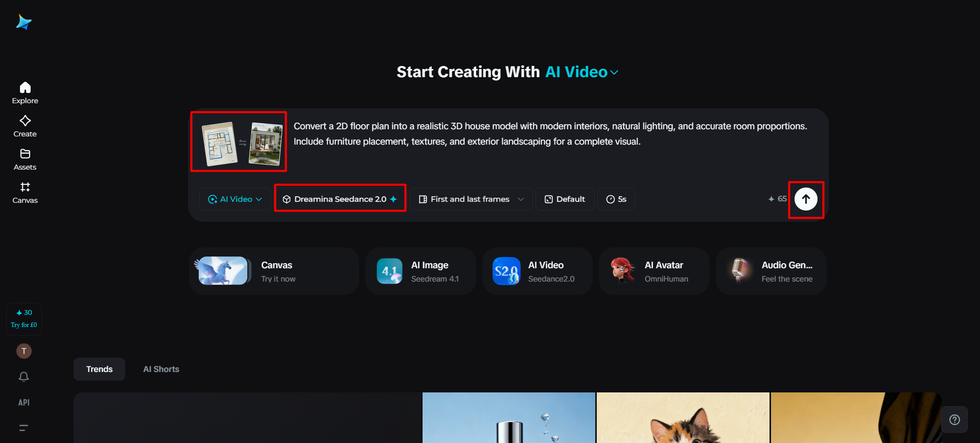 Selecione o modelo e clique em gerar