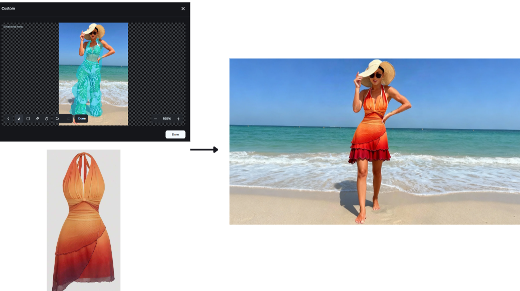 Fitur penyuntingan interaktif di Dreamina