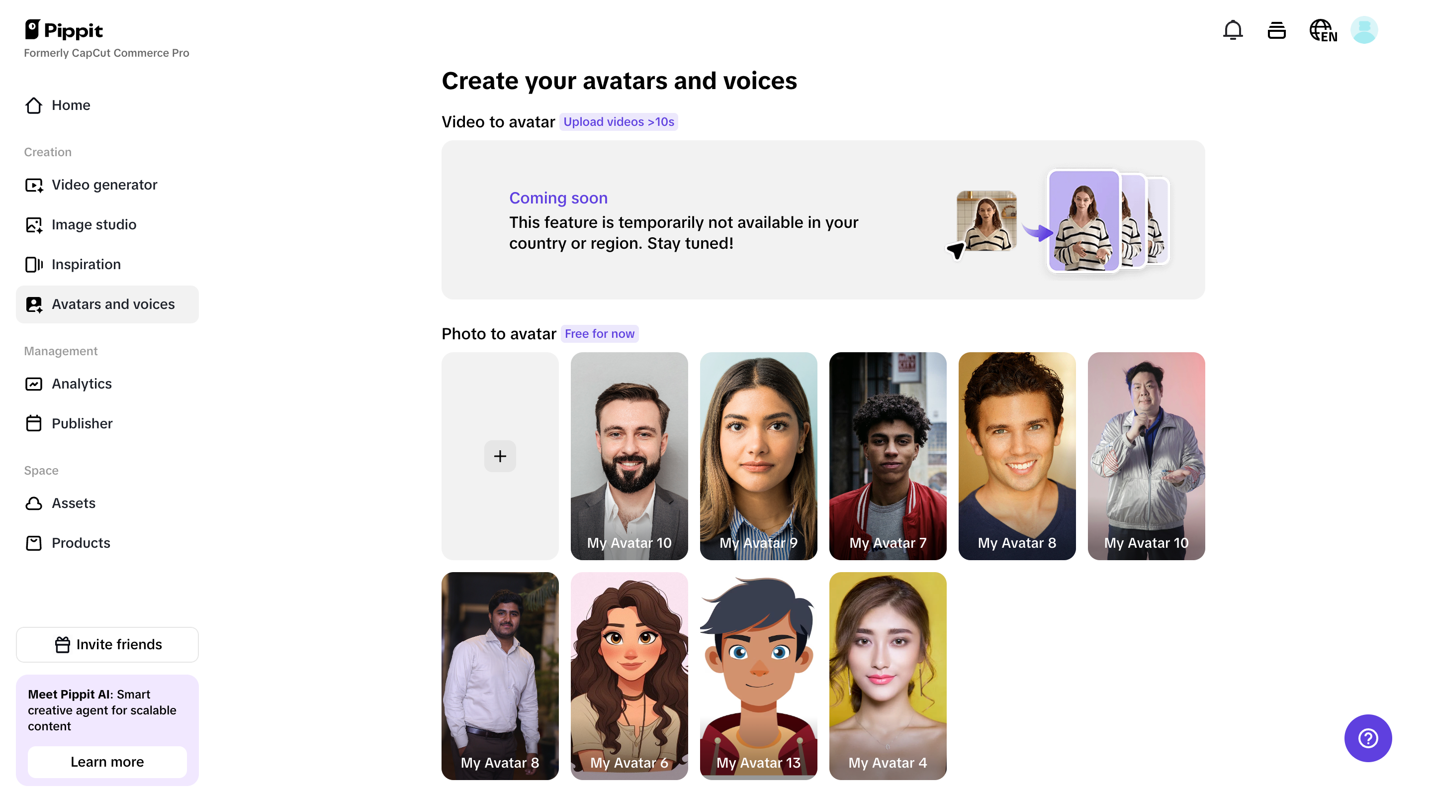 AI avatars and voices