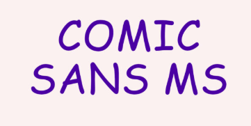 Шрифт Comic Sans MS