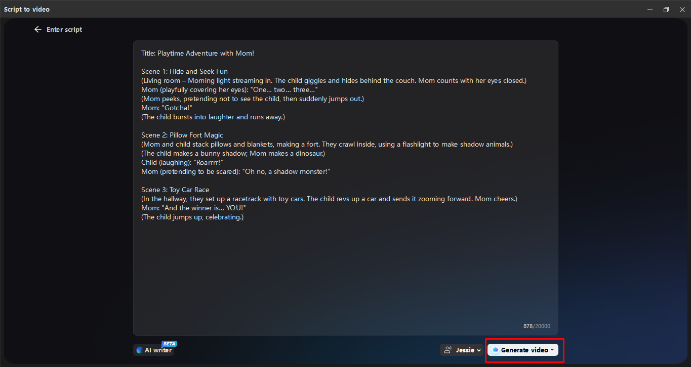تحويل البرنامج النصي إلى فيديو باستخدام محرر فيديو سطح المكتب CapCut
