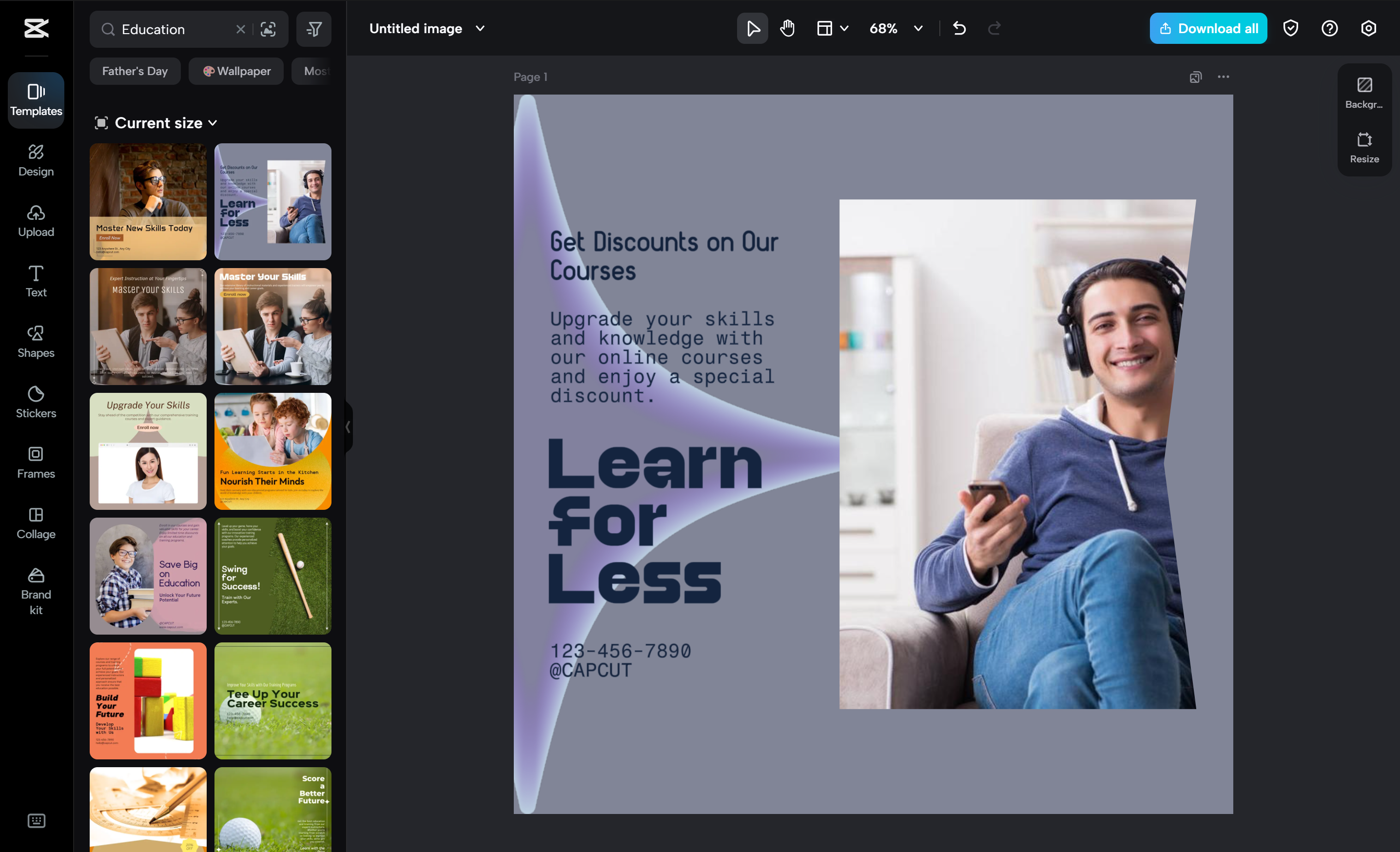Mga polyeto pang-edukasyon sa CapCut