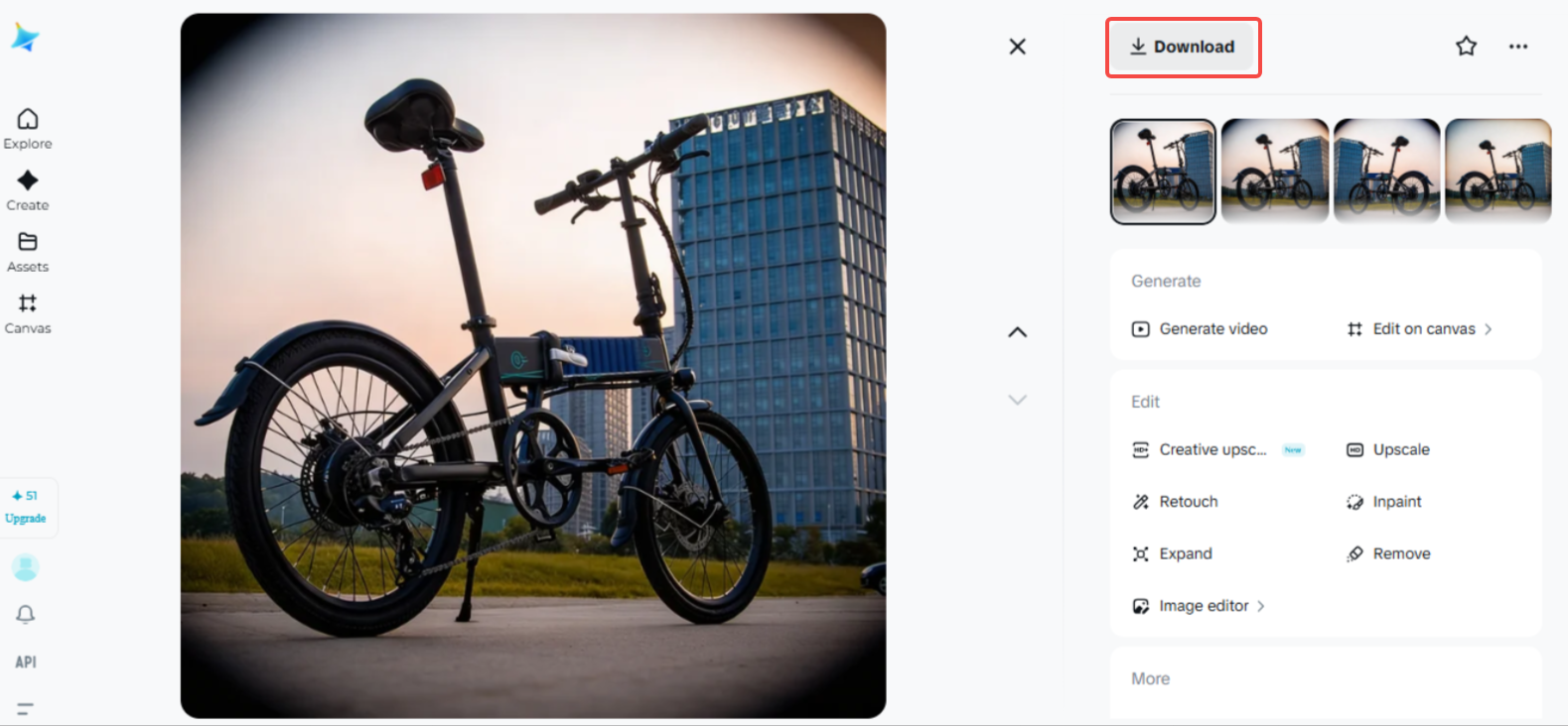 Download the generated vignette effect image