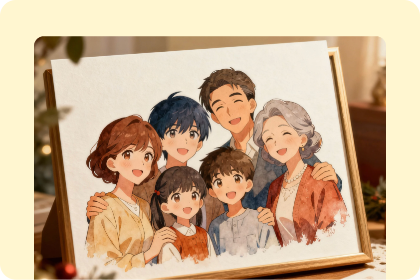 family anime portraits for unique keepsakes