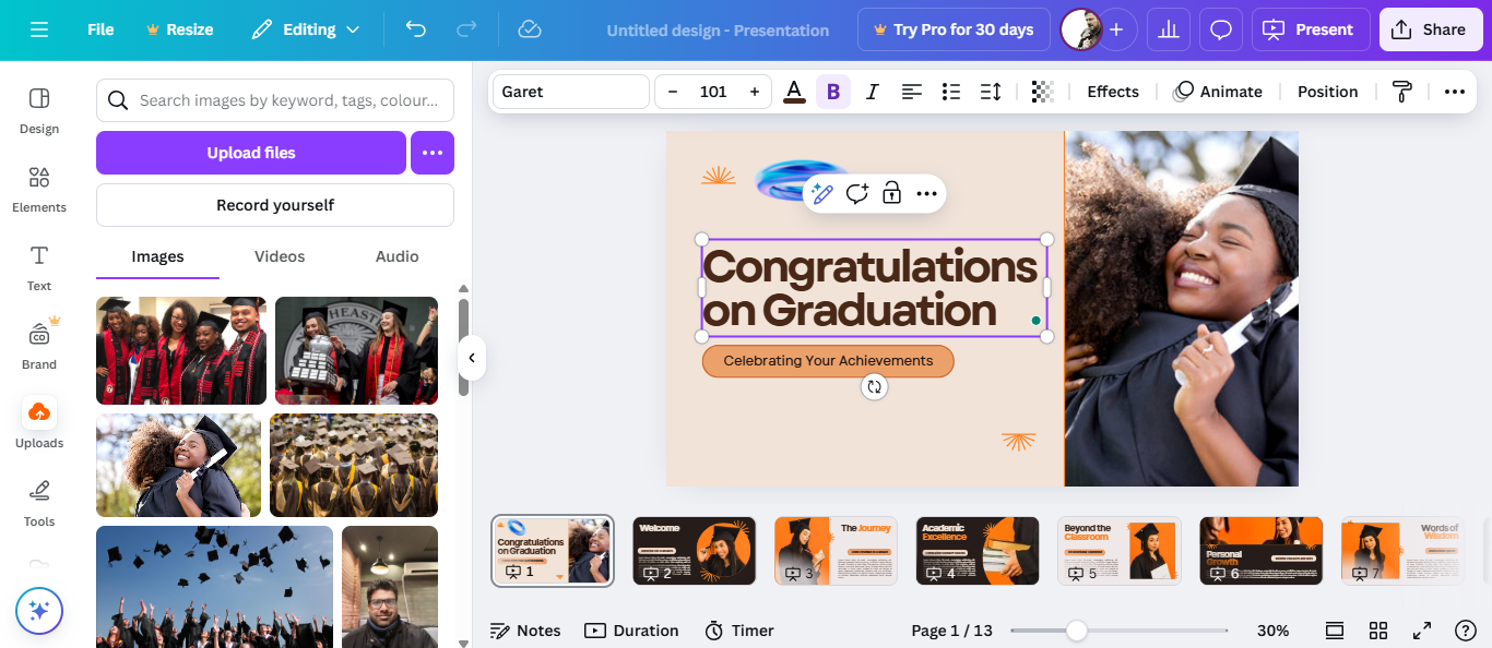 Personalize your own sllideshow
