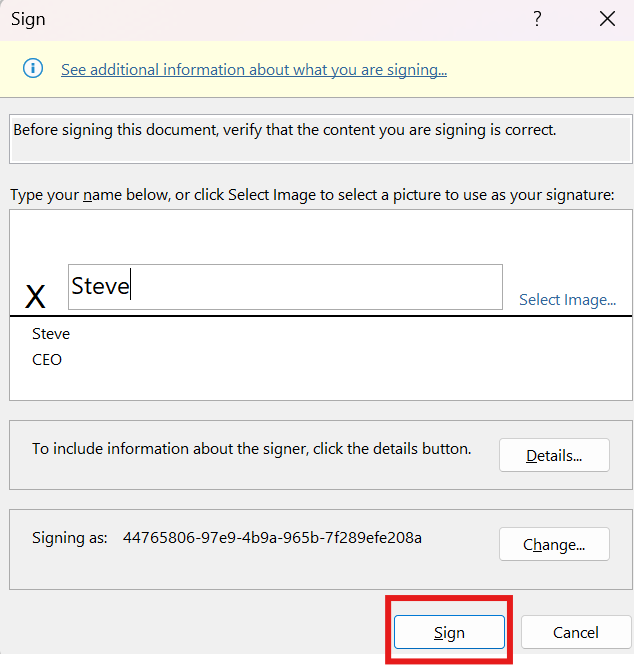 Confirm and save