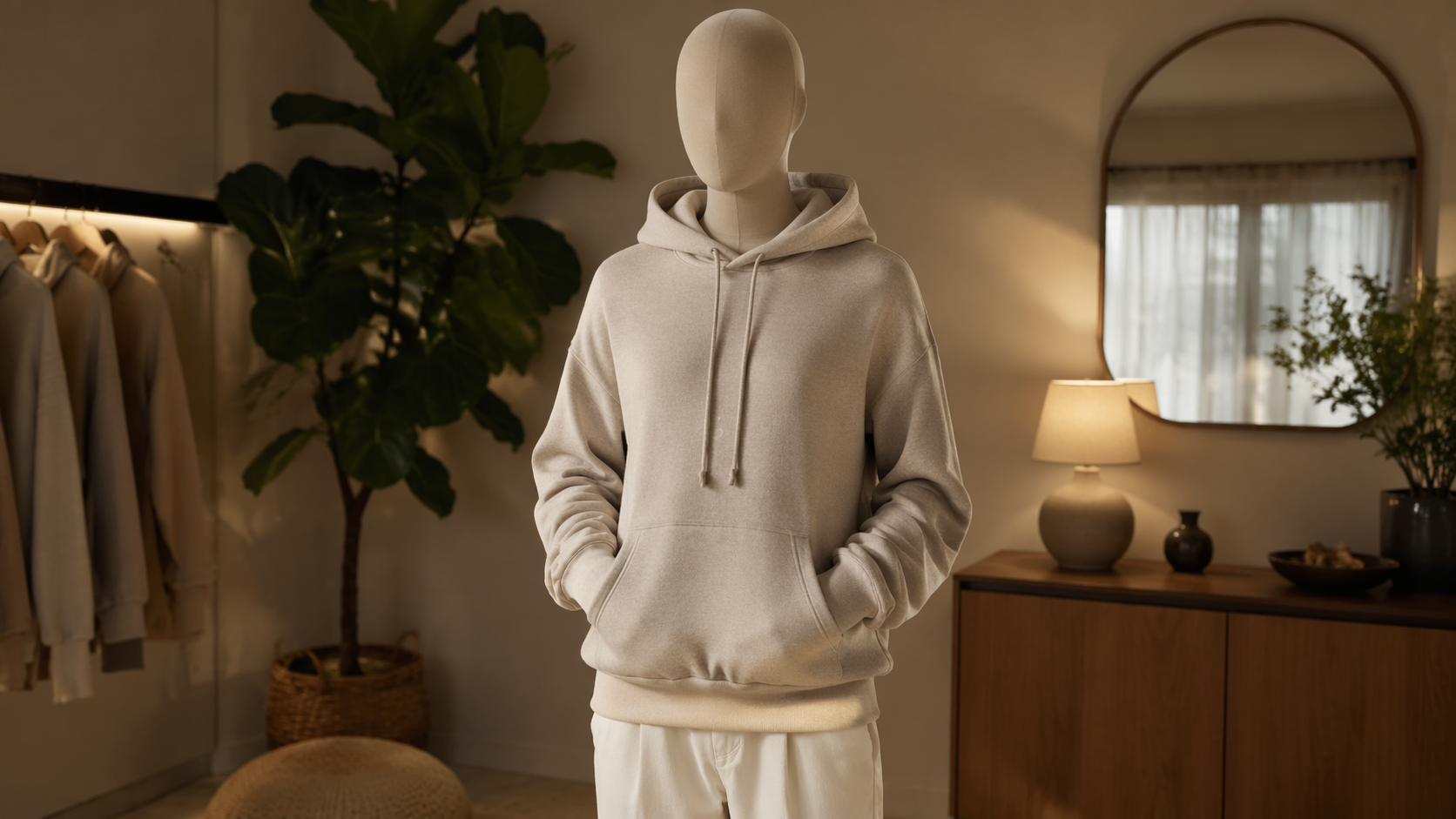 Dreamina virtual hoodie try on prompt example 3: Cropped Hoodie
