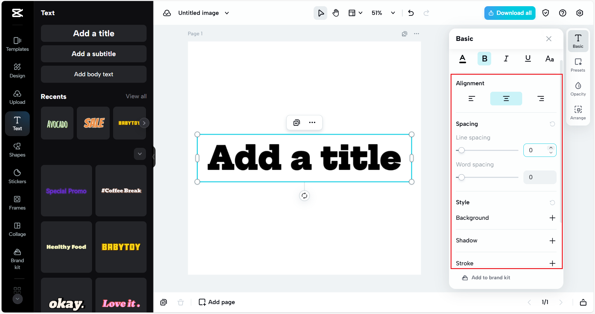 Adjust size, spacing, and line height of the fonts