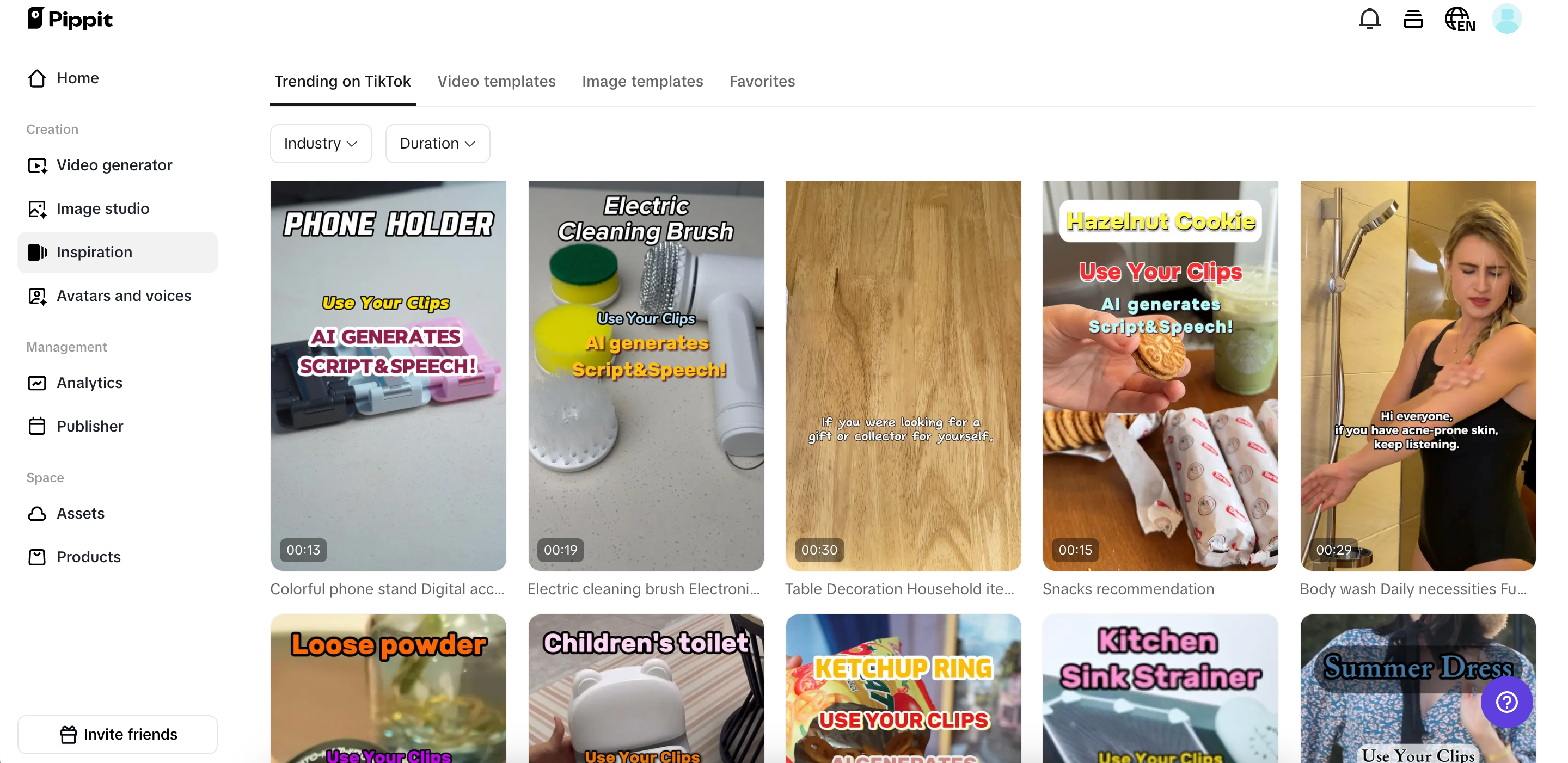 Customizable templates