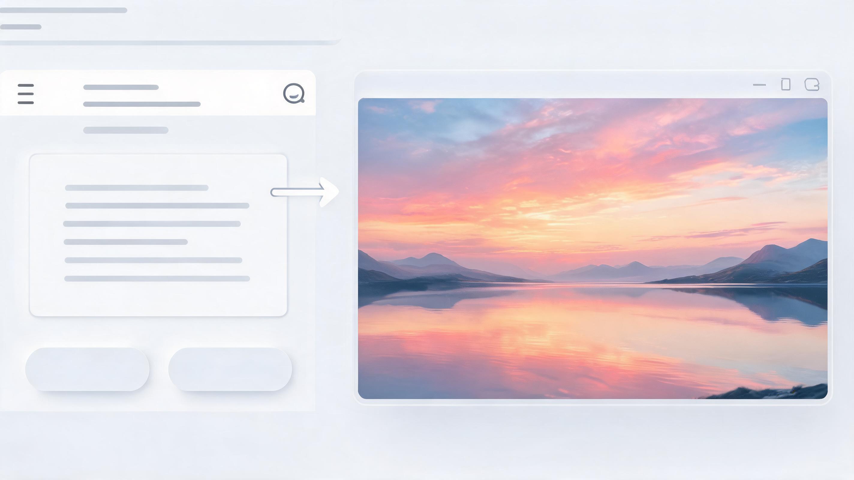 Plain prompt becoming visual draft