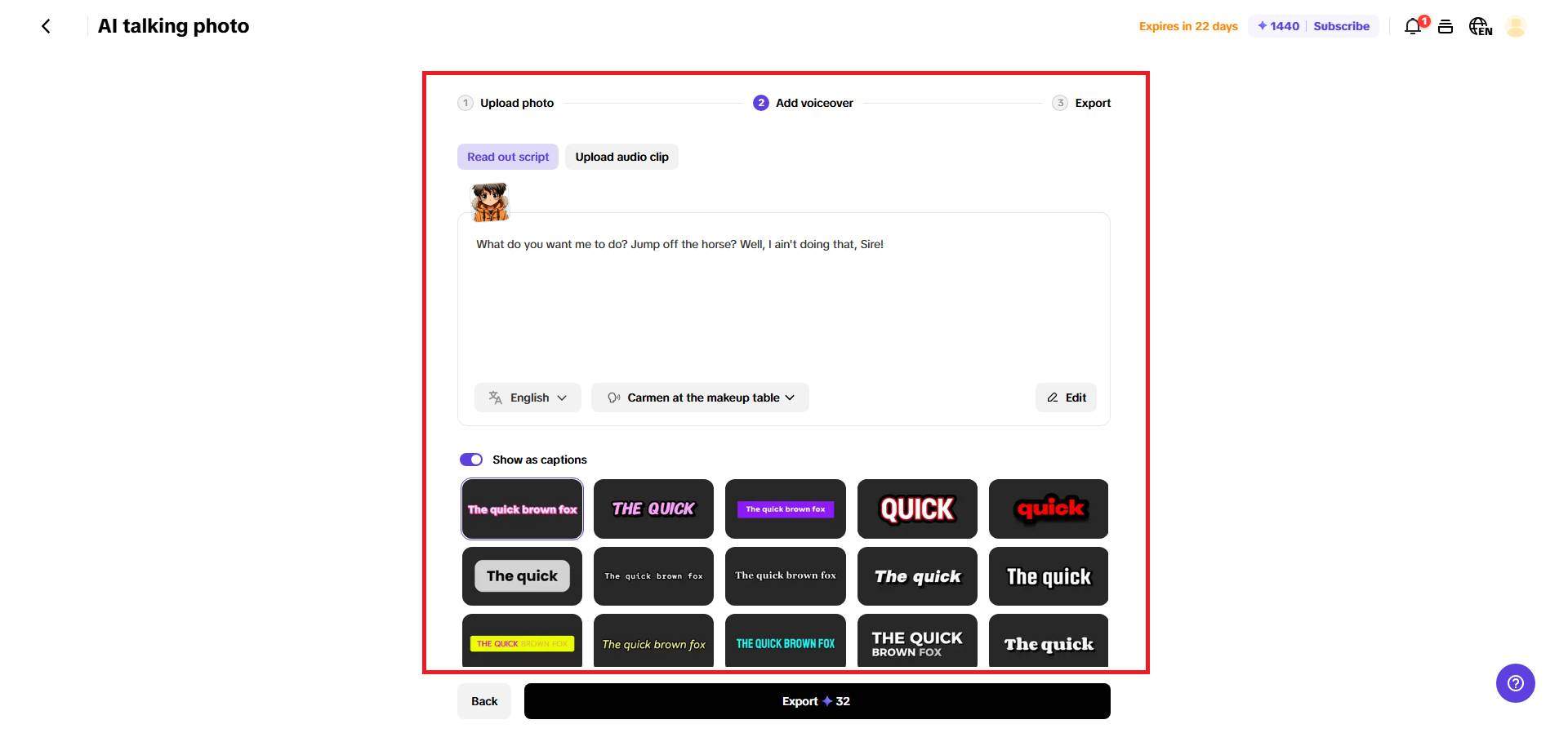 User-friendly interface