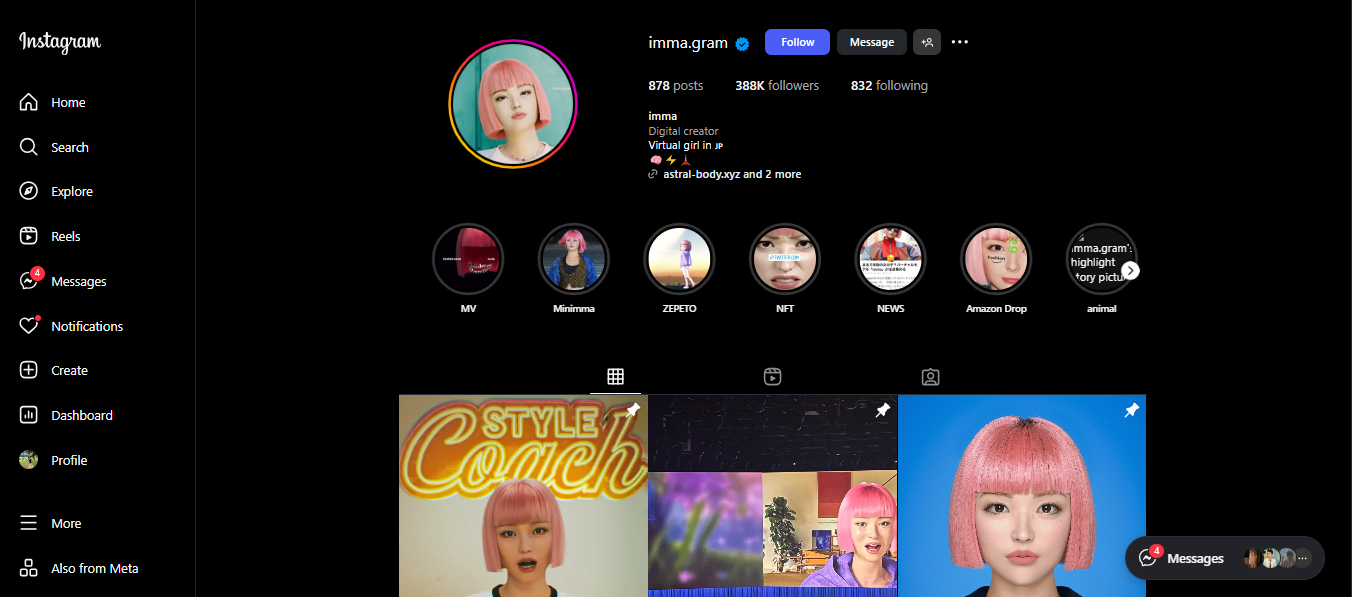 Digital influencer Imma