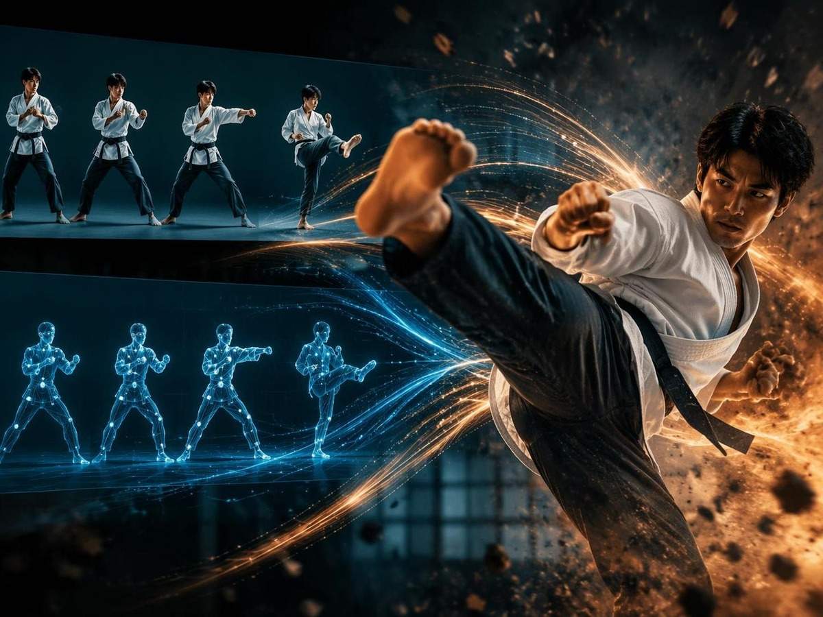 Kampfsport Bewegung Übertragung AI prompt Abdeckung 1 in 4: 3