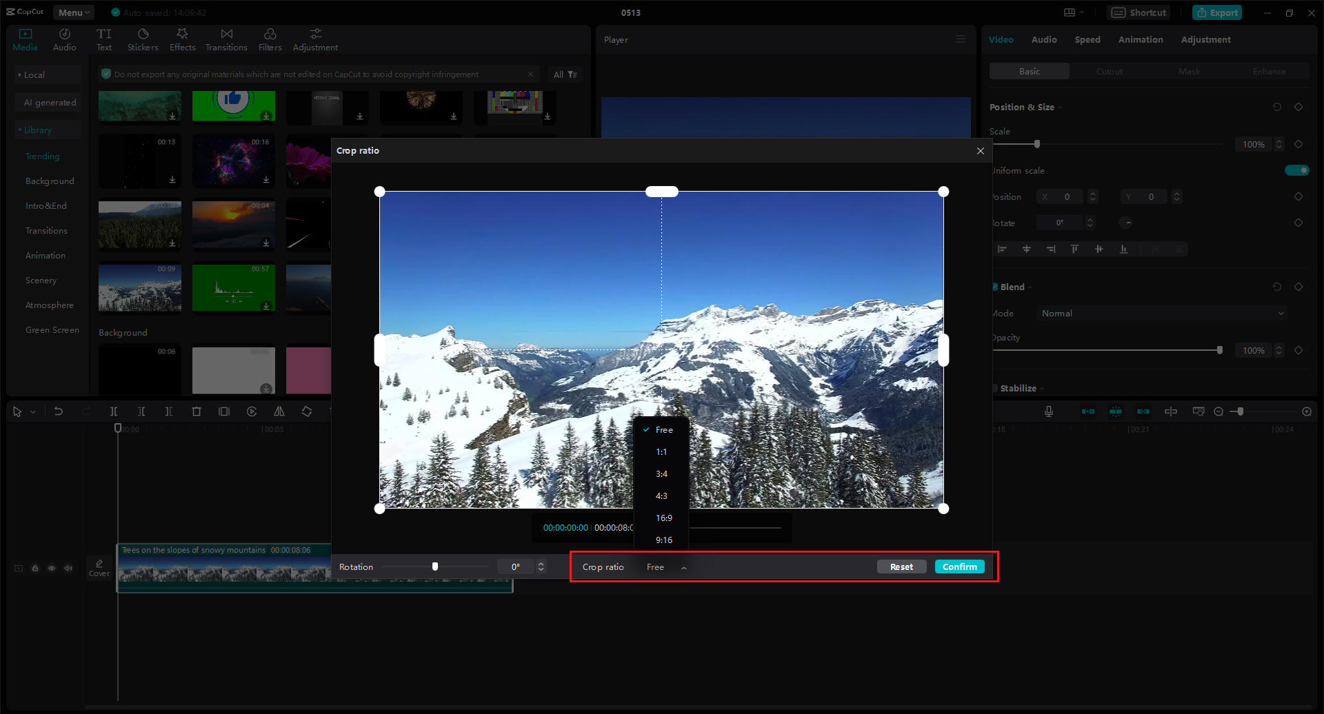 resize video