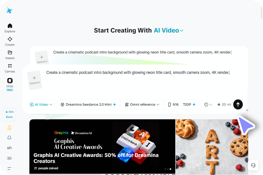 Carica video e aggiungi prompt flip
