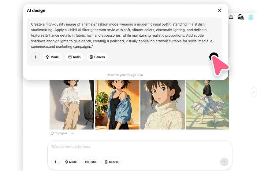 Generate prompt to apply filter