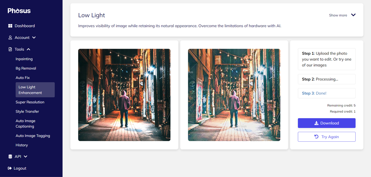 Phosus editing interface